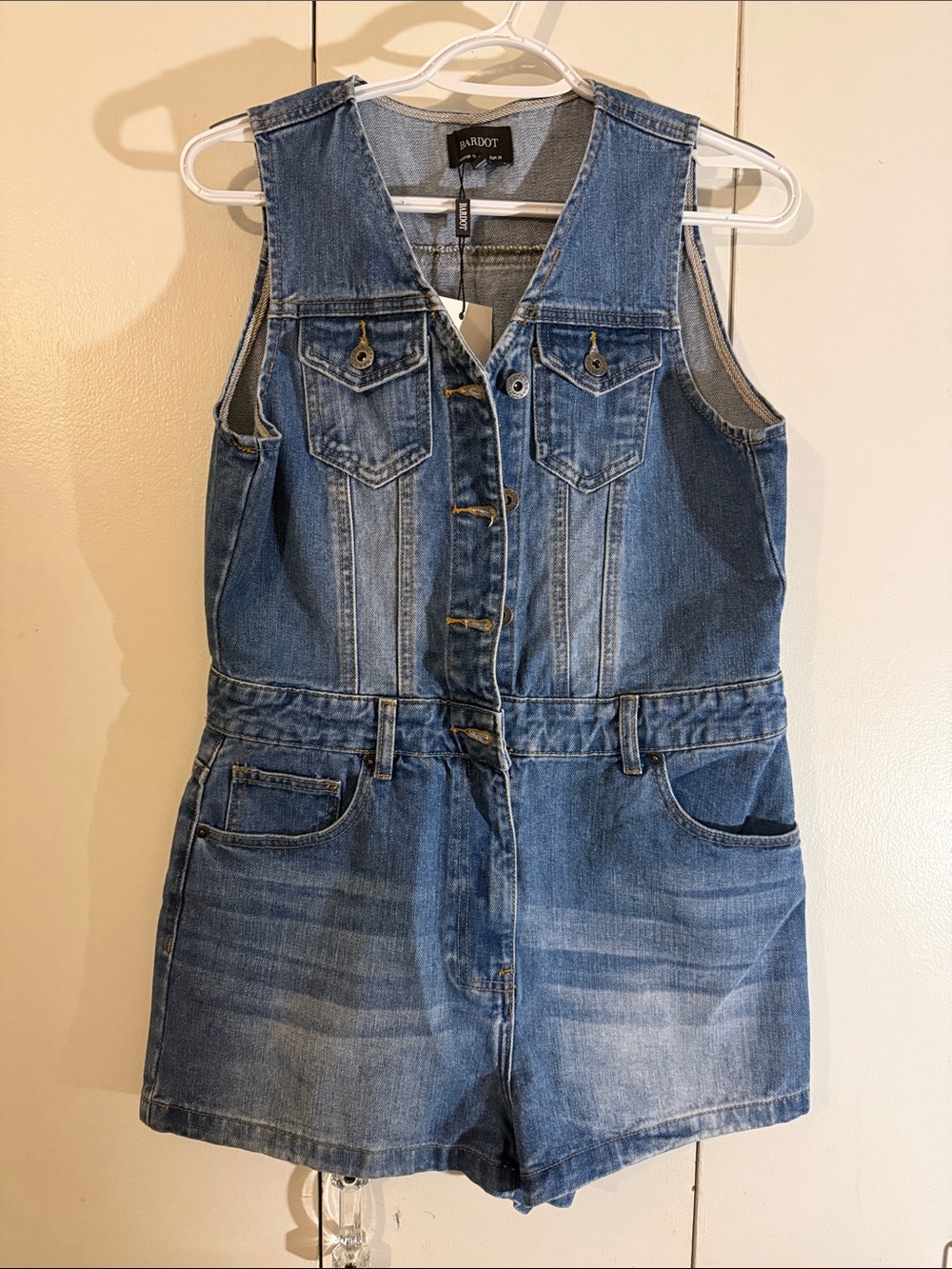 NWT Bardot denim romper